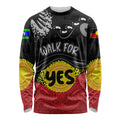 personalised-australia-indigenous-long-sleeve-shirt-walk-for-yes-2023-aboriginal-flag-style