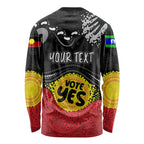 personalised-australia-indigenous-long-sleeve-shirt-walk-for-yes-2023-aboriginal-flag-style