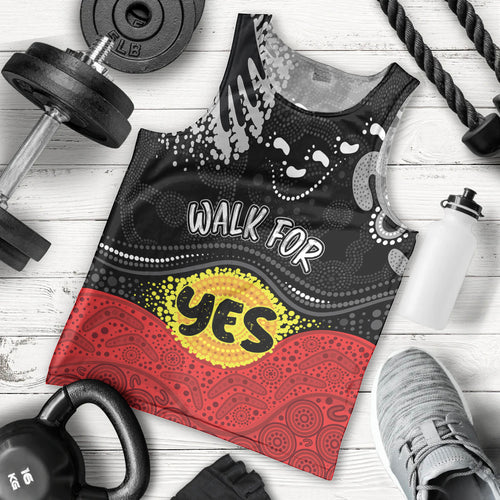 personalised-australia-indigenous-men-tank-top-walk-for-yes-2023-aboriginal-flag-style