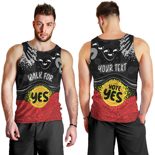 personalised-australia-indigenous-men-tank-top-walk-for-yes-2023-aboriginal-flag-style