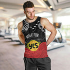 personalised-australia-indigenous-men-tank-top-walk-for-yes-2023-aboriginal-flag-style