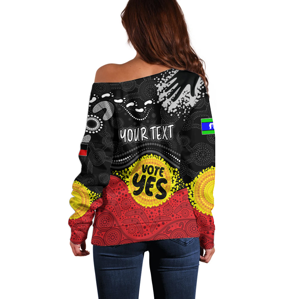 personalised-australia-indigenous-off-shoulder-sweater-walk-for-yes-2023-aboriginal-flag-style