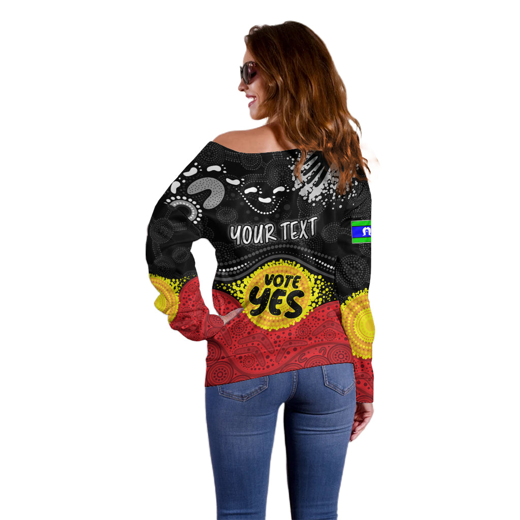 personalised-australia-indigenous-off-shoulder-sweater-walk-for-yes-2023-aboriginal-flag-style