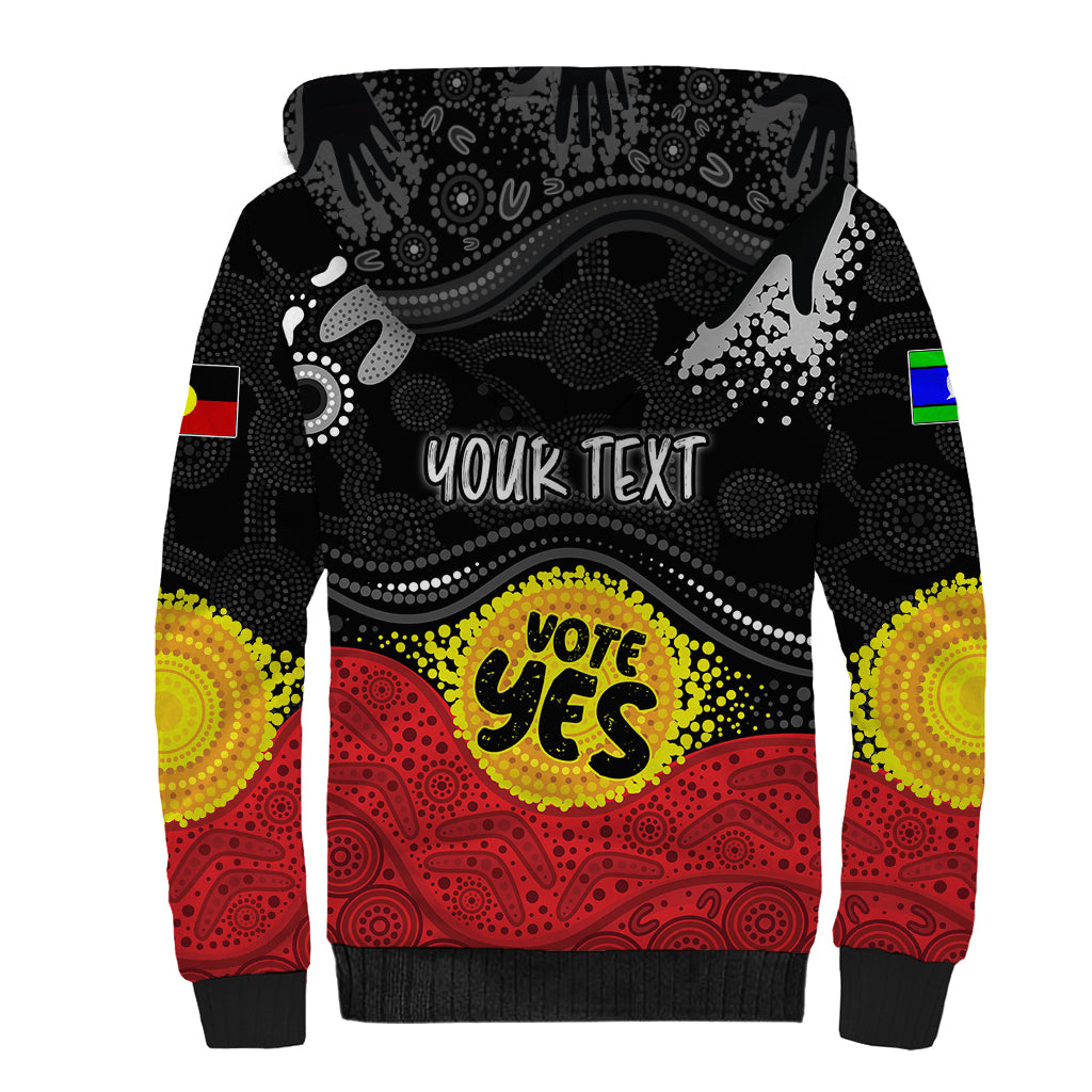 personalised-australia-indigenous-sherpa-hoodie-walk-for-yes-2023-aboriginal-flag-style