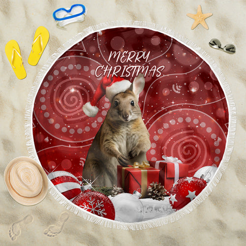 australia-christmas-wallaby-beach-blanket-aboriginal-art