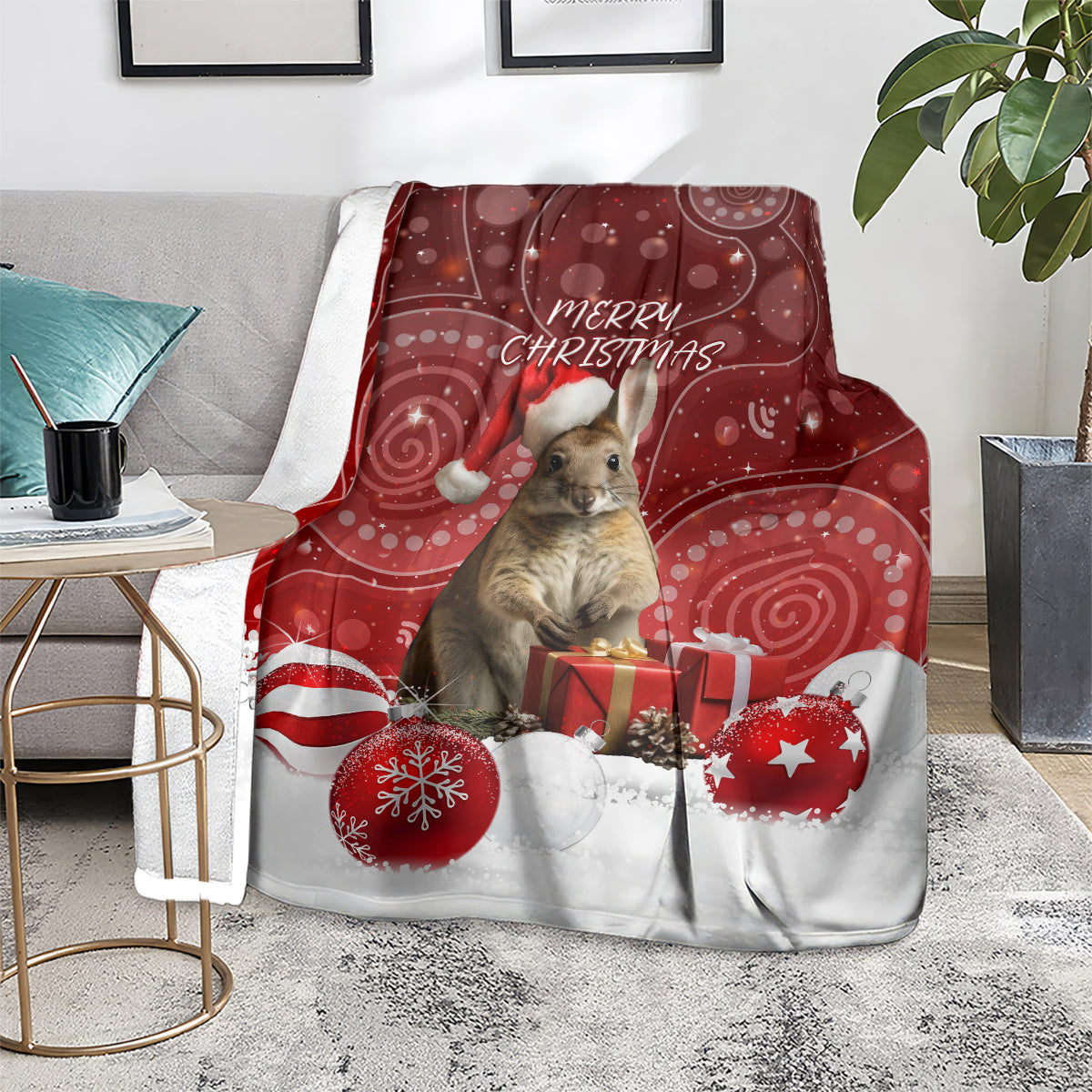 australia-christmas-wallaby-blanket-aboriginal-art