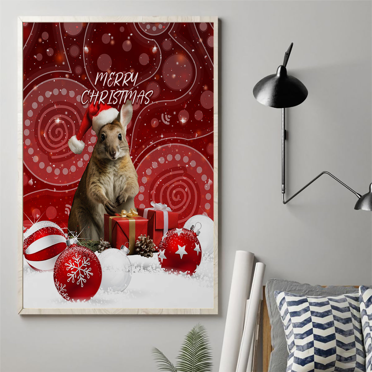australia-christmas-wallaby-canvas-wall-art-aboriginal-art