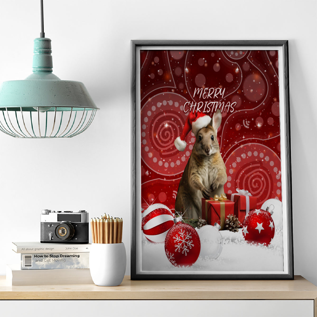 australia-christmas-wallaby-canvas-wall-art-aboriginal-art