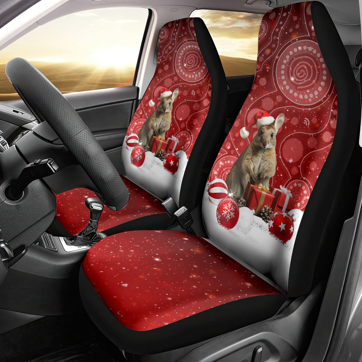 australia-christmas-wallaby-car-seat-cover-aboriginal-art