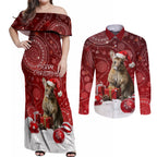 australia-christmas-wallaby-couples-matching-off-shoulder-maxi-dress-and-long-sleeve-button-shirt-aboriginal-art