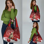 Australia Christmas Wallaby Grocery Bag Aboriginal Art