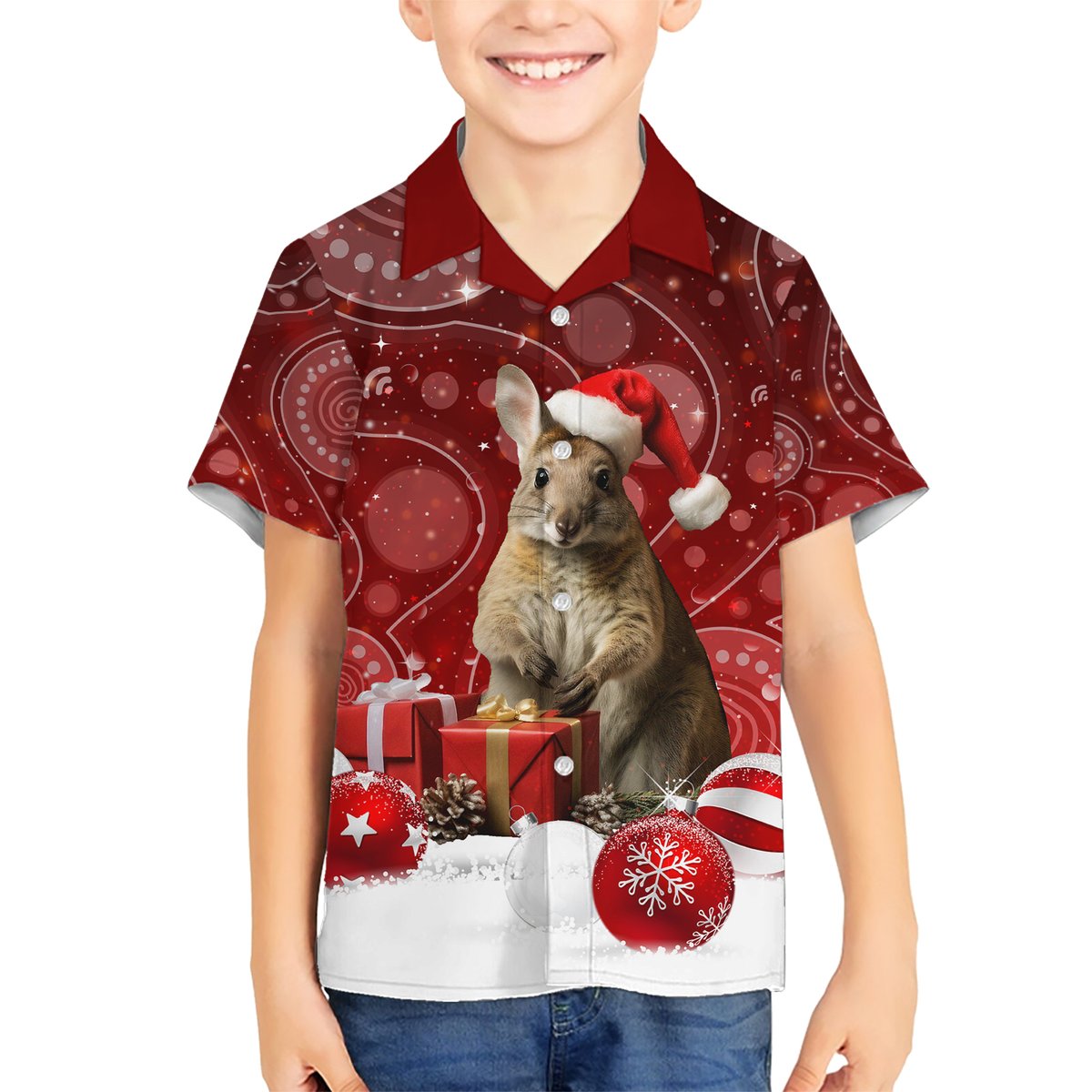 australia-christmas-wallaby-hawaiian-shirt-aboriginal-art