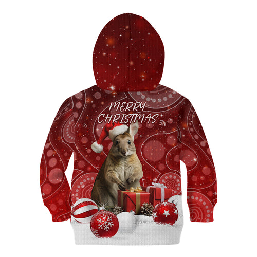 australia-christmas-wallaby-kid-hoodie-aboriginal-art