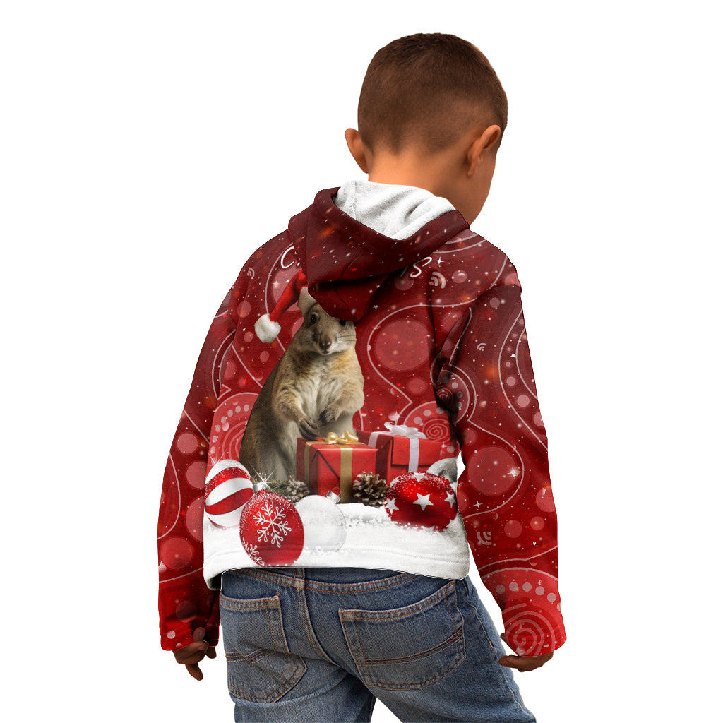 australia-christmas-wallaby-kid-hoodie-aboriginal-art