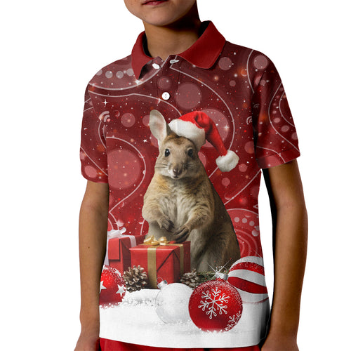 australia-christmas-wallaby-kid-polo-shirt-aboriginal-art
