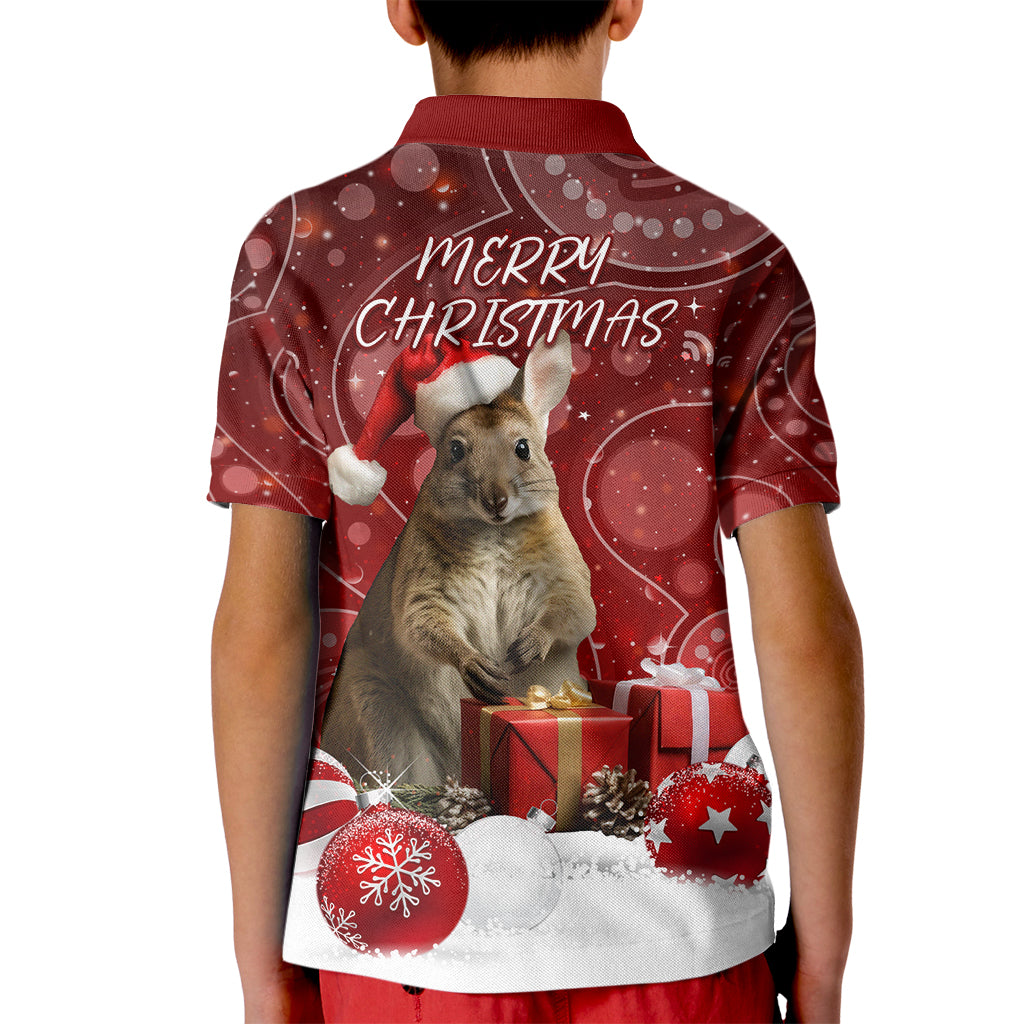 australia-christmas-wallaby-kid-polo-shirt-aboriginal-art