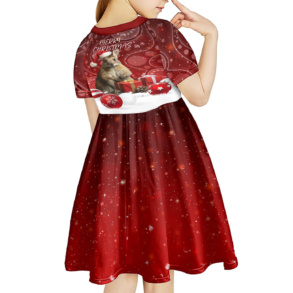 australia-christmas-wallaby-kid-short-sleeve-dress-aboriginal-art
