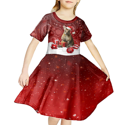 australia-christmas-wallaby-kid-short-sleeve-dress-aboriginal-art