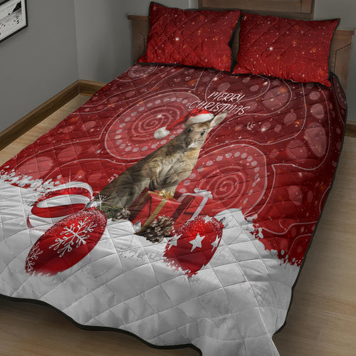 australia-christmas-wallaby-quilt-bed-set-aboriginal-art