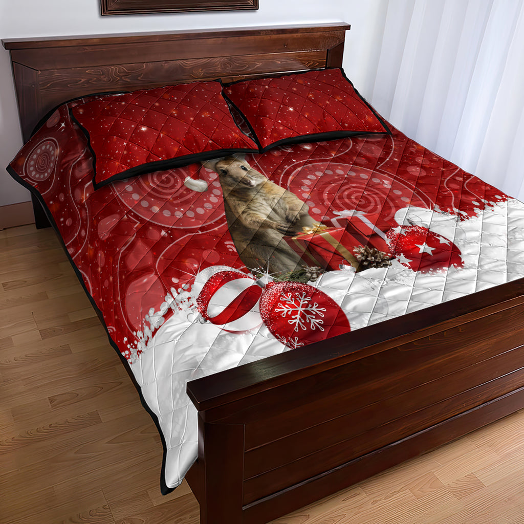 australia-christmas-wallaby-quilt-bed-set-aboriginal-art