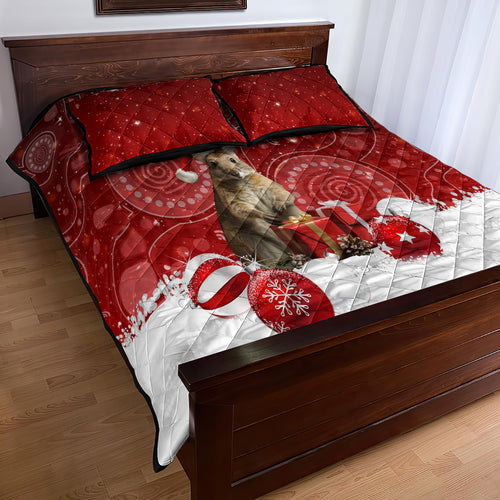 australia-christmas-wallaby-quilt-bed-set-aboriginal-art