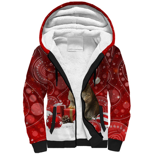 australia-christmas-wallaby-sherpa-hoodie-aboriginal-art