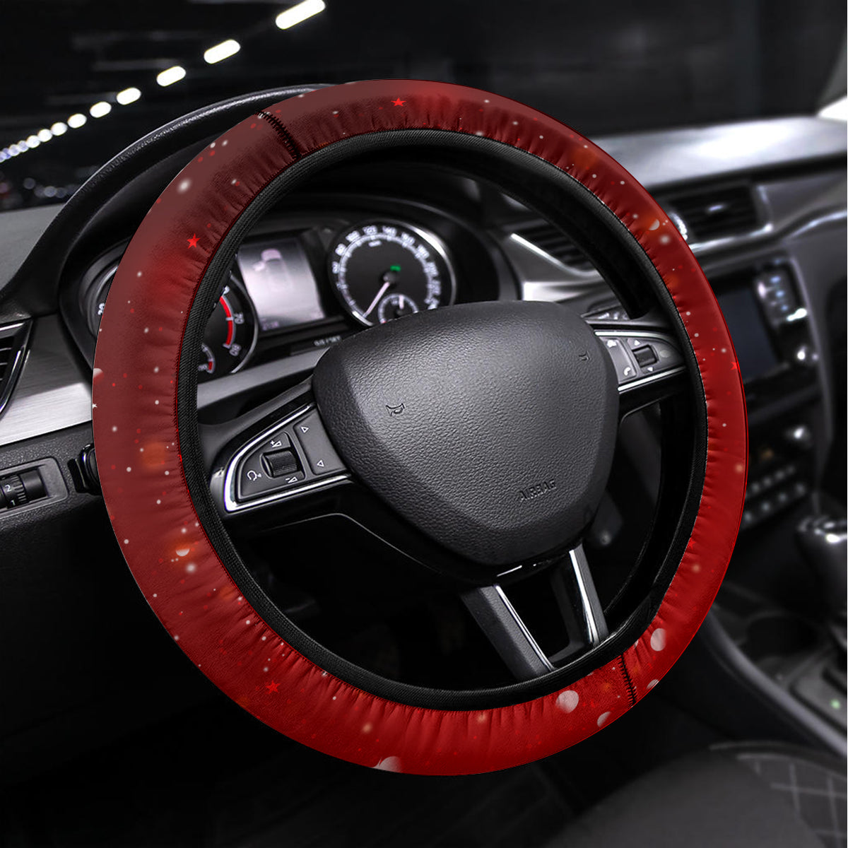 Australia Christmas Wallaby Steering Wheel Cover Aboriginal Art