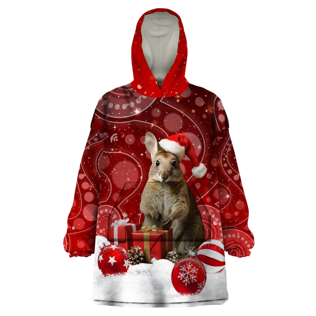 australia-christmas-wallaby-wearable-blanket-hoodie-aboriginal-art
