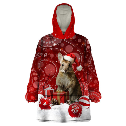 australia-christmas-wallaby-wearable-blanket-hoodie-aboriginal-art