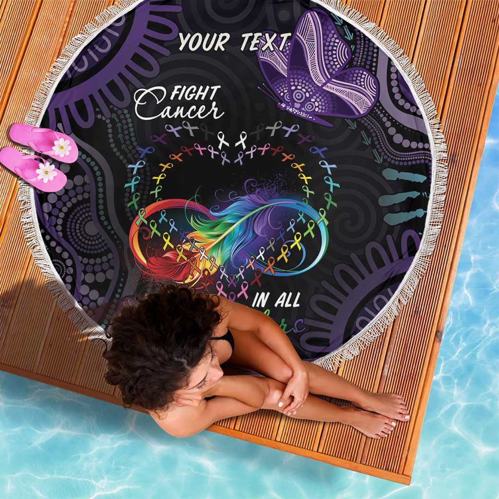 Australia Aboriginal Dot Arts Beach Blanket Fight Cancer In All Colors