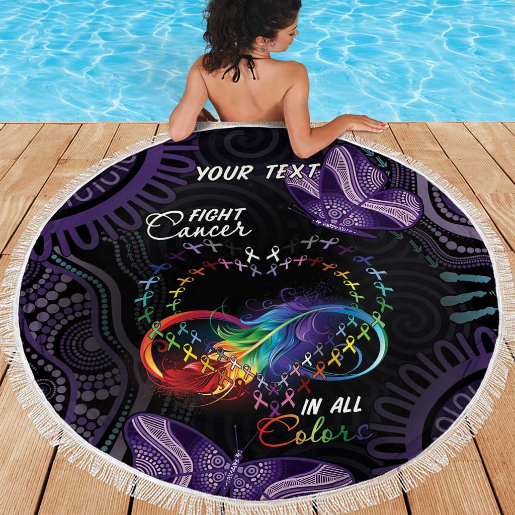 Australia Aboriginal Dot Arts Beach Blanket Fight Cancer In All Colors