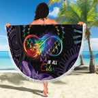 Australia Aboriginal Dot Arts Beach Blanket Fight Cancer In All Colors