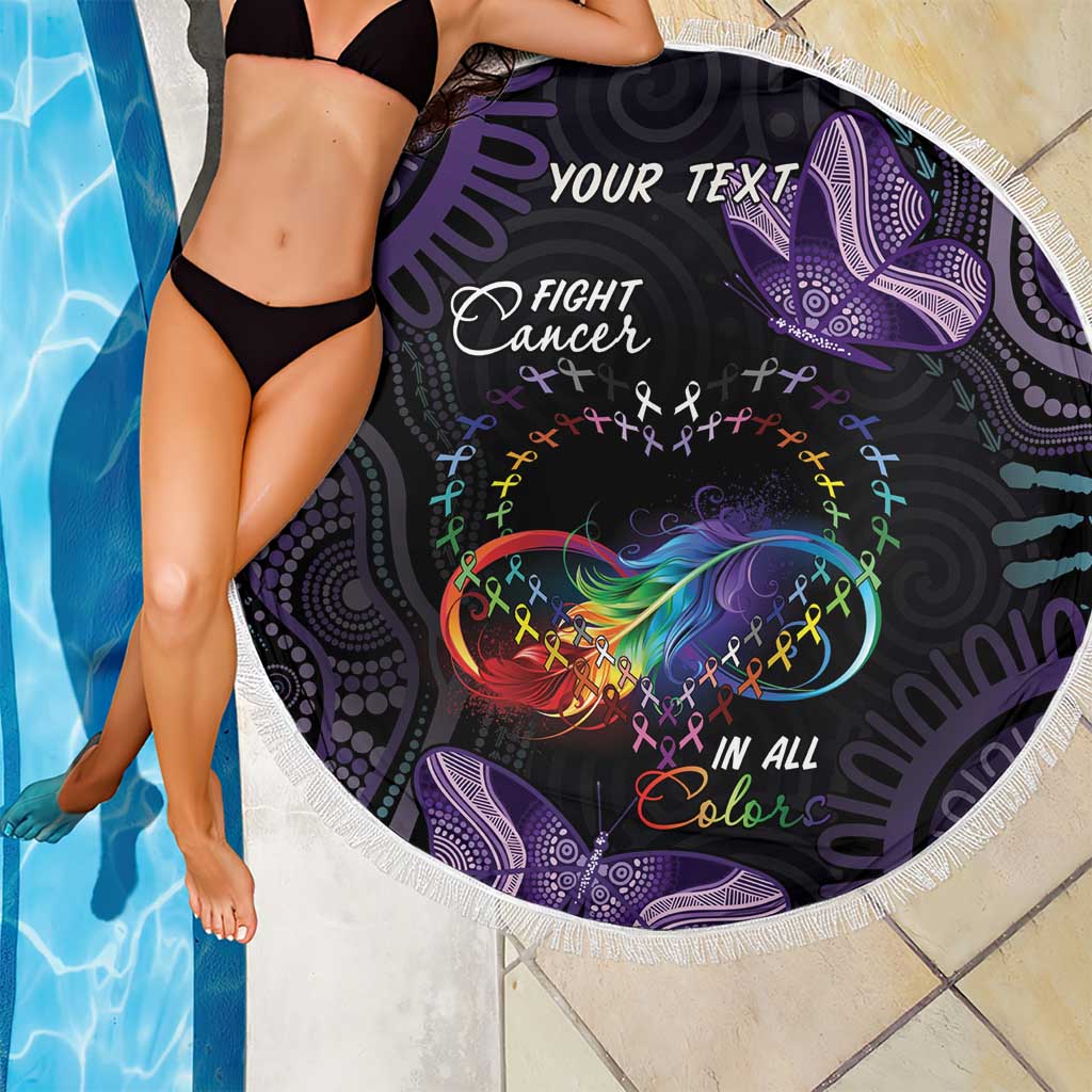 Australia Aboriginal Dot Arts Beach Blanket Fight Cancer In All Colors
