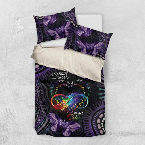 Australia Aboriginal Dot Arts Bedding Set Fight Cancer In All Colors