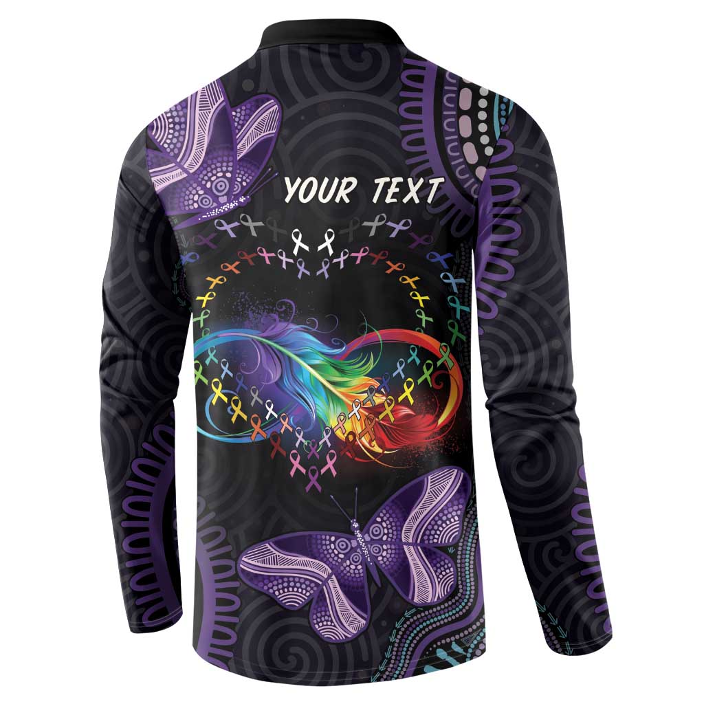 Australia Aboriginal Dot Arts Button Sweatshirt Fight Cancer In All Colors