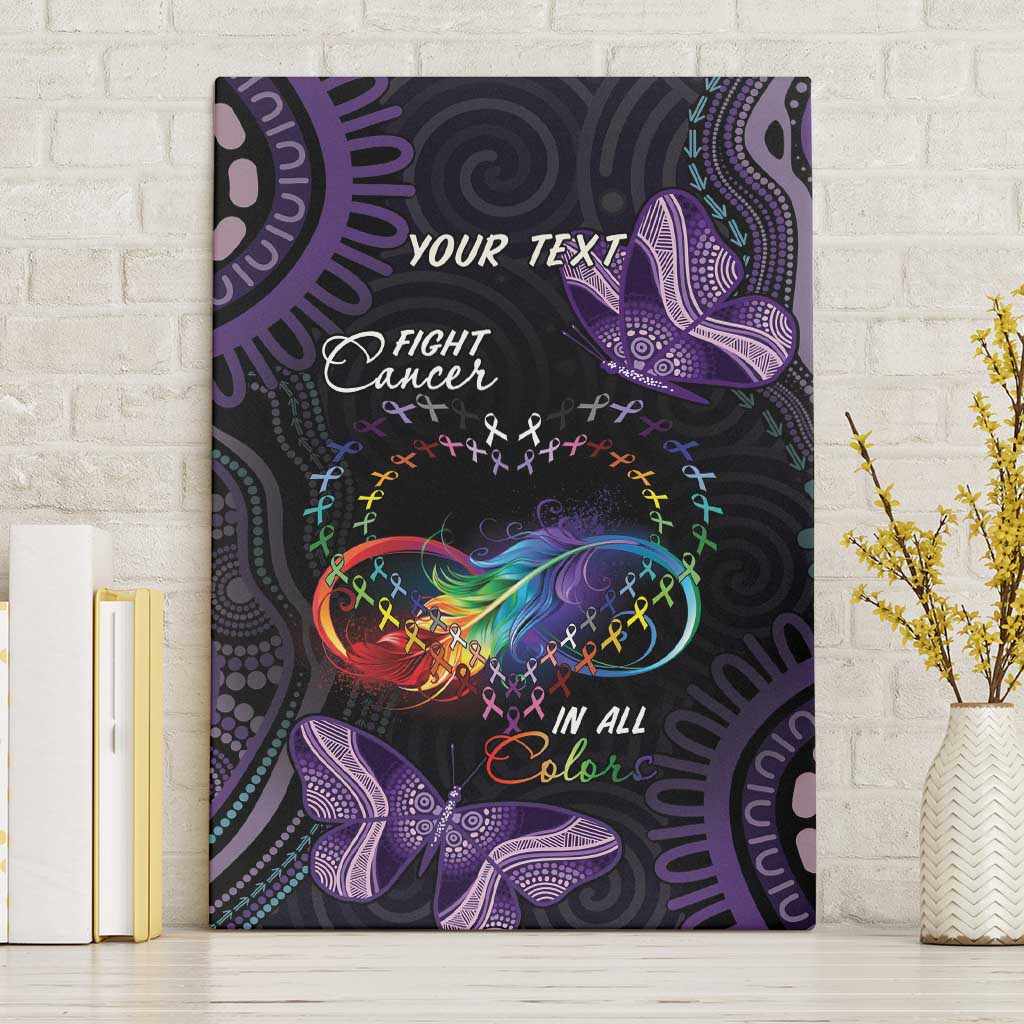 Australia Aboriginal Dot Arts Canvas Wall Art Fight Cancer In All Colors