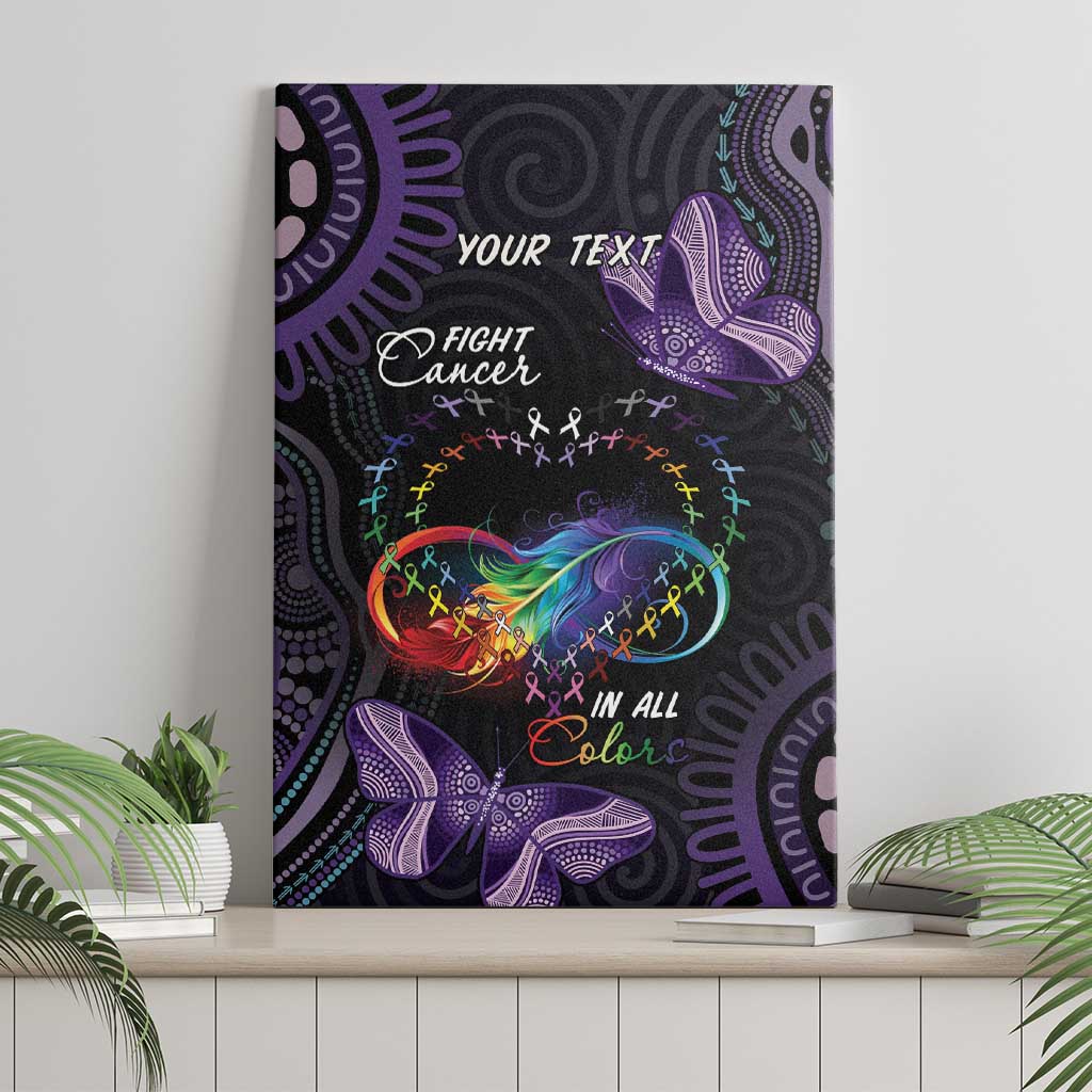 Australia Aboriginal Dot Arts Canvas Wall Art Fight Cancer In All Colors
