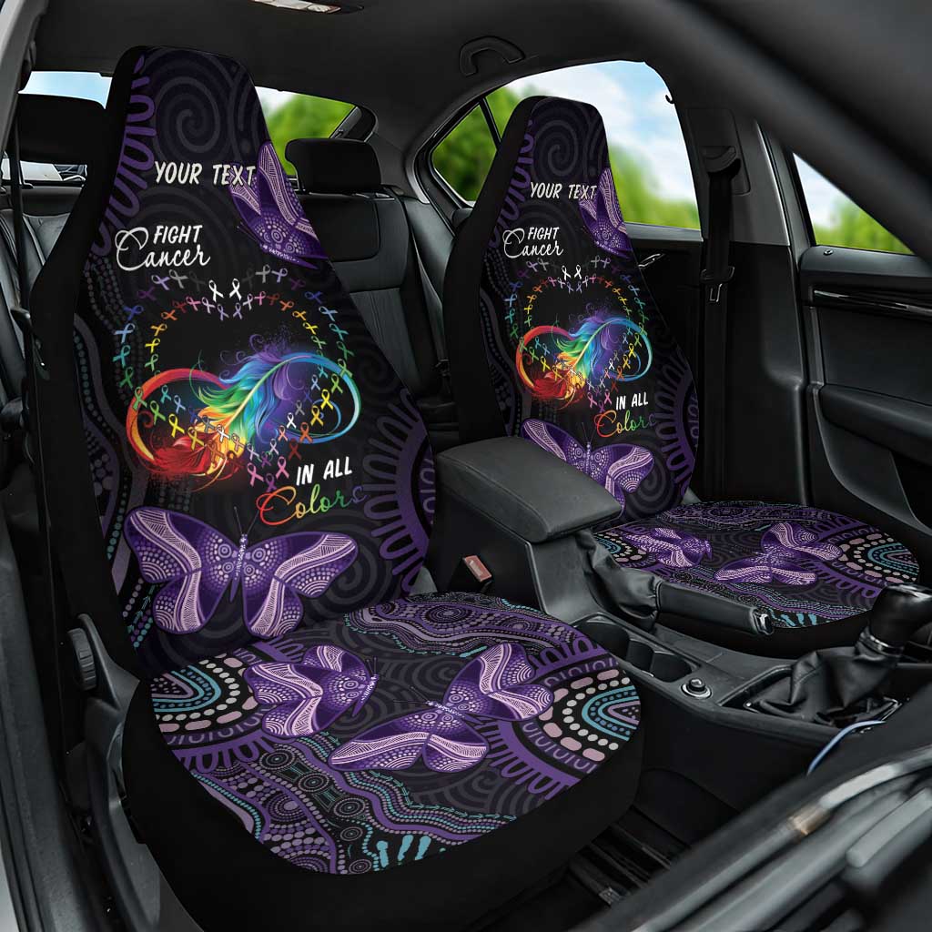 Australia Aboriginal Dot Arts Car Seat Cover Fight Cancer In All Colors