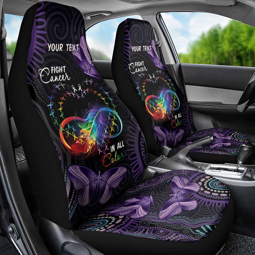 Australia Aboriginal Dot Arts Car Seat Cover Fight Cancer In All Colors