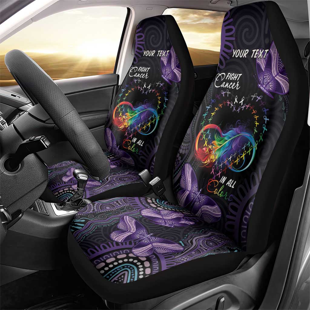 Australia Aboriginal Dot Arts Car Seat Cover Fight Cancer In All Colors