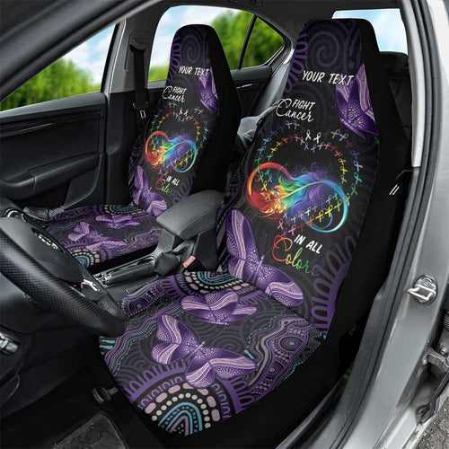 Australia Aboriginal Dot Arts Car Seat Cover Fight Cancer In All Colors