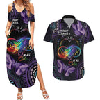 Australia Aboriginal Dot Arts Couples Matching Summer Maxi Dress and Hawaiian Shirt Fight Cancer In All Colors