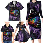 Australia Aboriginal Dot Arts Family Matching Long Sleeve Bodycon Dress and Hawaiian Shirt Fight Cancer In All Colors