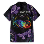 Australia Aboriginal Dot Arts Family Matching Long Sleeve Bodycon Dress and Hawaiian Shirt Fight Cancer In All Colors