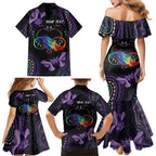 Australia Aboriginal Dot Arts Family Matching Mermaid Dress and Hawaiian Shirt Fight Cancer In All Colors