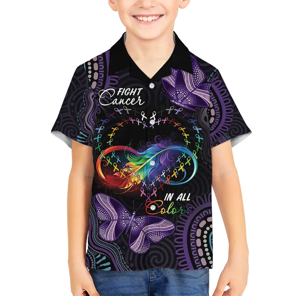 Australia Aboriginal Dot Arts Family Matching Off Shoulder Maxi Dress and Hawaiian Shirt Fight Cancer In All Colors