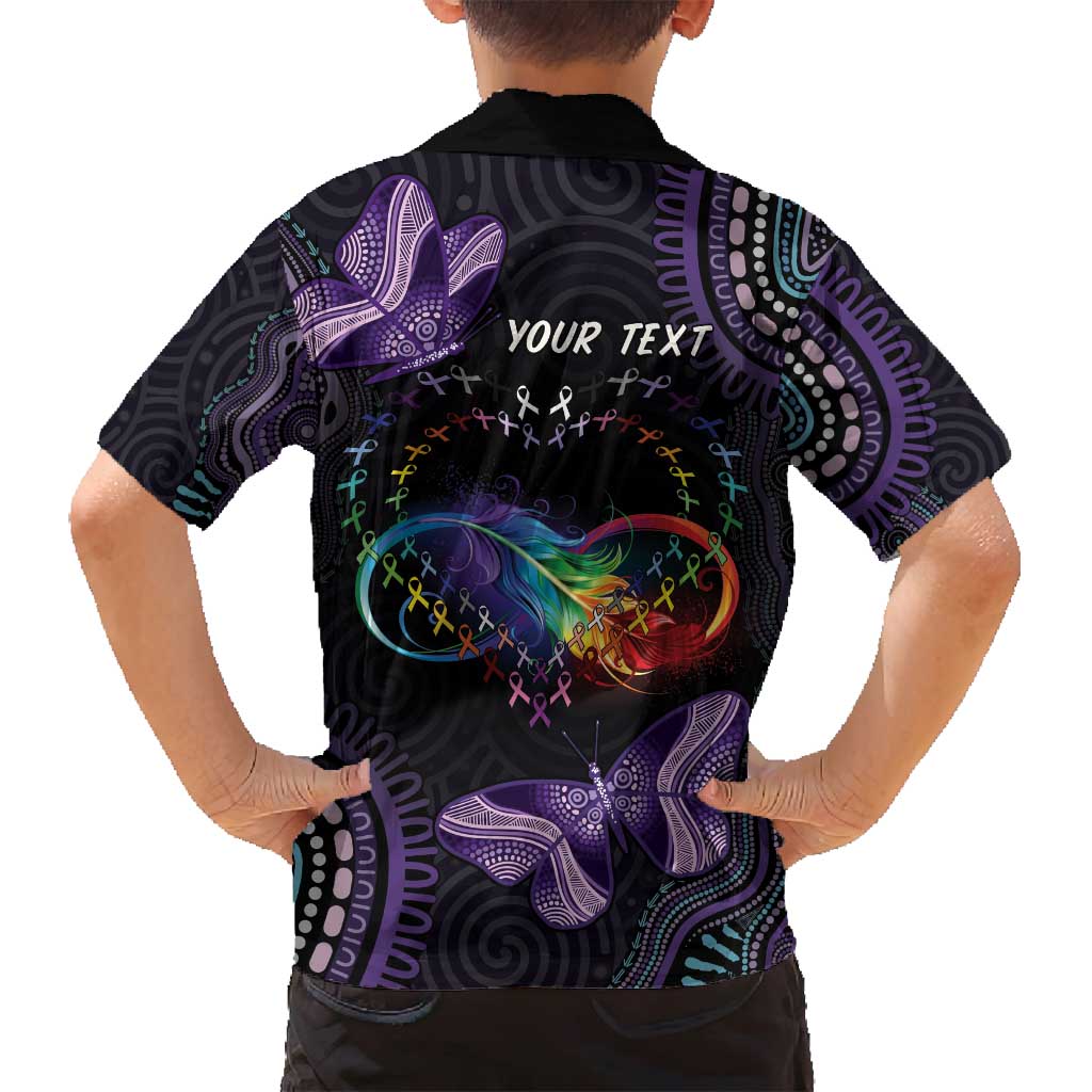 Australia Aboriginal Dot Arts Family Matching Off Shoulder Short Dress and Hawaiian Shirt Fight Cancer In All Colors