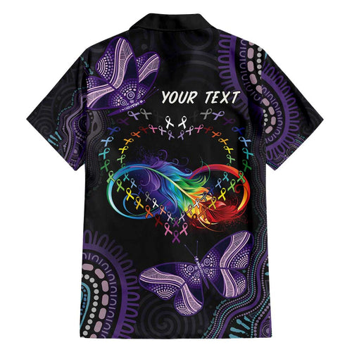 Australia Aboriginal Dot Arts Family Matching Off Shoulder Short Dress and Hawaiian Shirt Fight Cancer In All Colors