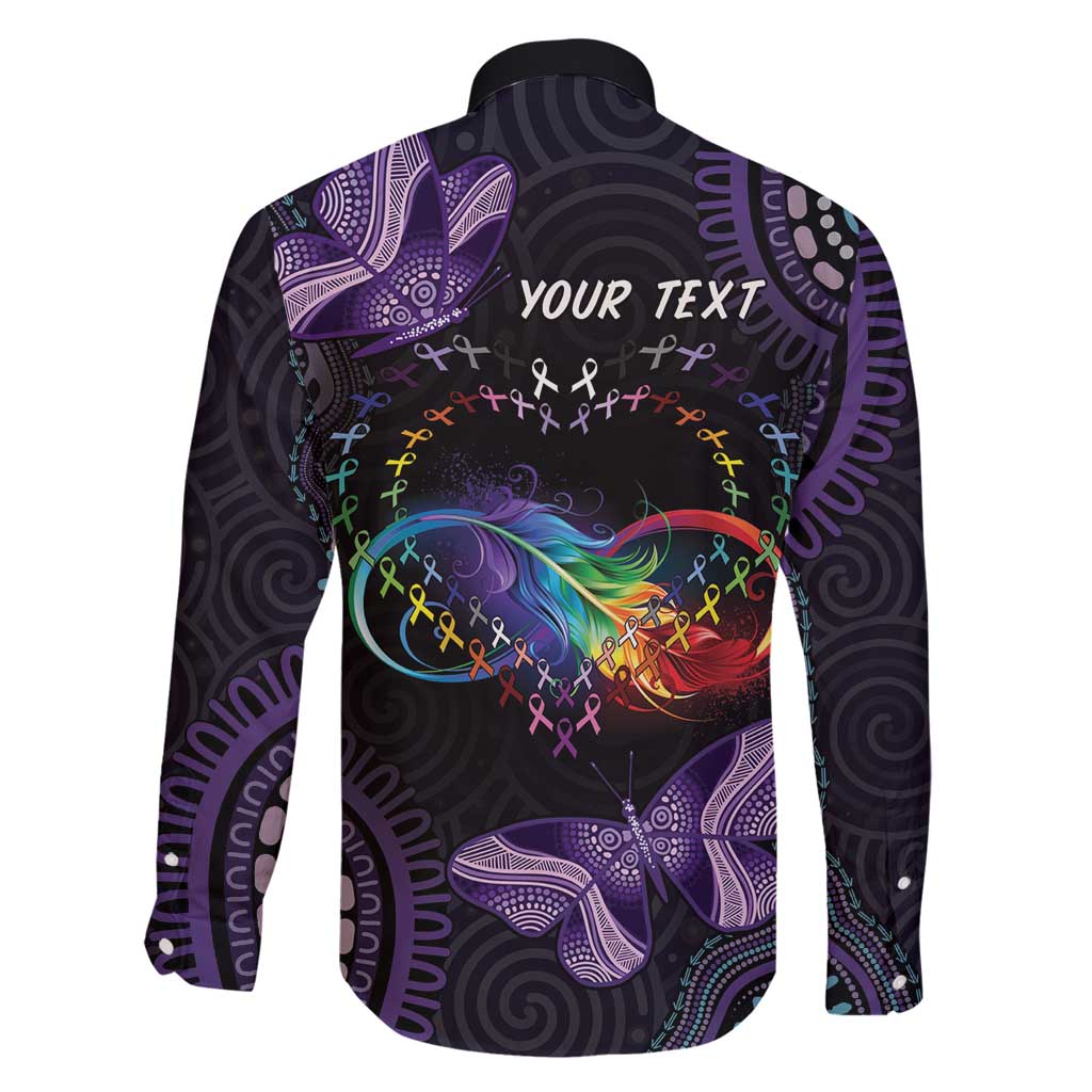 Australia Aboriginal Dot Arts Family Matching Off Shoulder Short Dress and Hawaiian Shirt Fight Cancer In All Colors