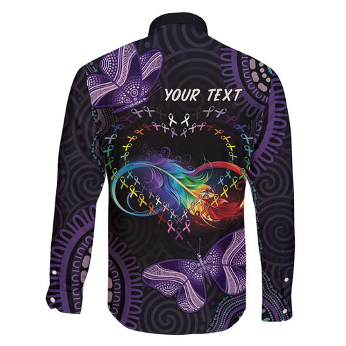 Australia Aboriginal Dot Arts Family Matching Off Shoulder Short Dress and Hawaiian Shirt Fight Cancer In All Colors